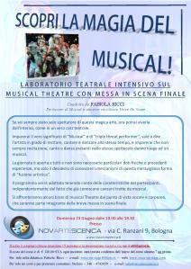 Locandina NovArteScenica Workshop SCOPRI LA MAGIA DEL MUSICAL